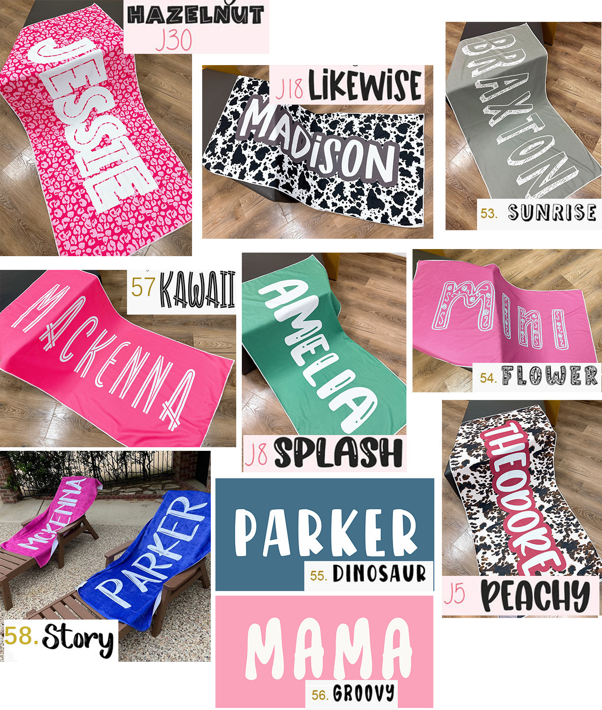 Custom NAME/ Design Beach Towels